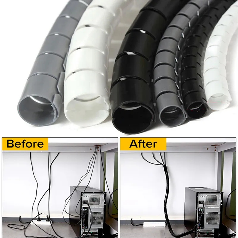 Cable Lock Flexible - 1/2 متر مرنة دوامة منظم الكابلات