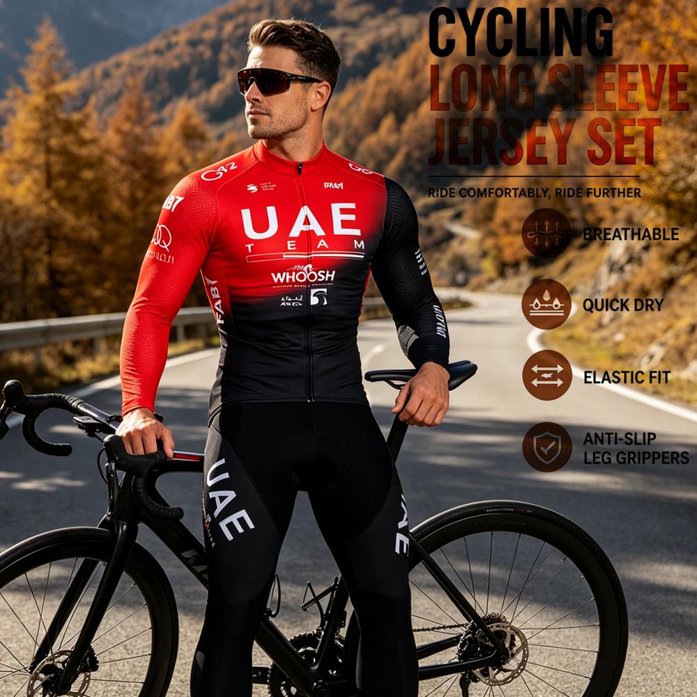 Cycling Community - طقم ملابس ركوب الدراجات بأكمام طويلة