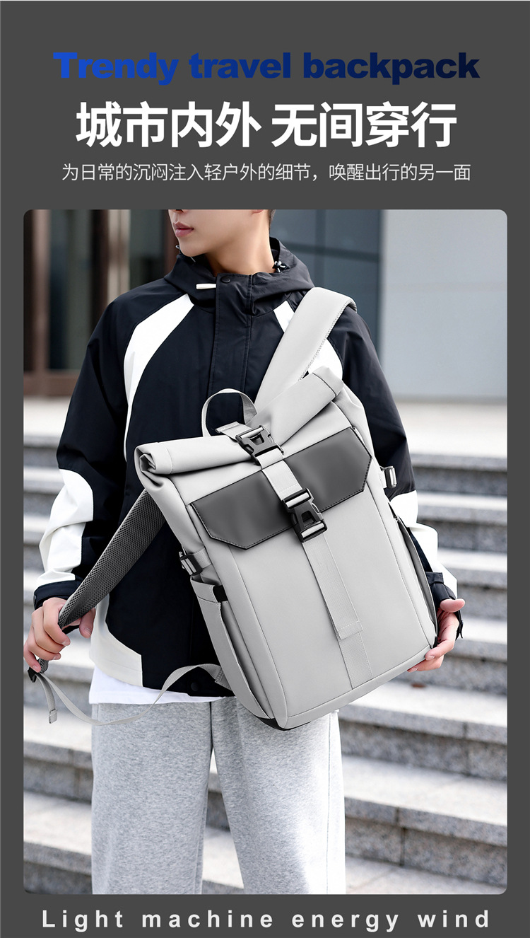 Cycling Commuter Backpack Laptop - حقيبة ظهر للكمبيوتر المحمول للرجال، عصرية
