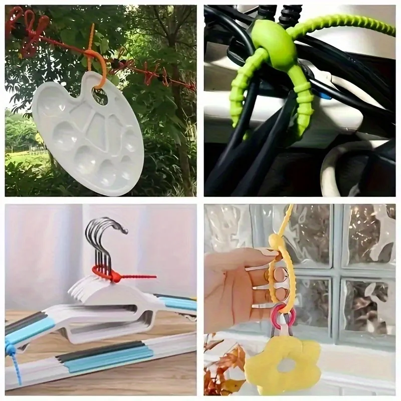 10 قطع من ربطات كابلات السيليك - مراجعة Cable Lock Flexible وسعره