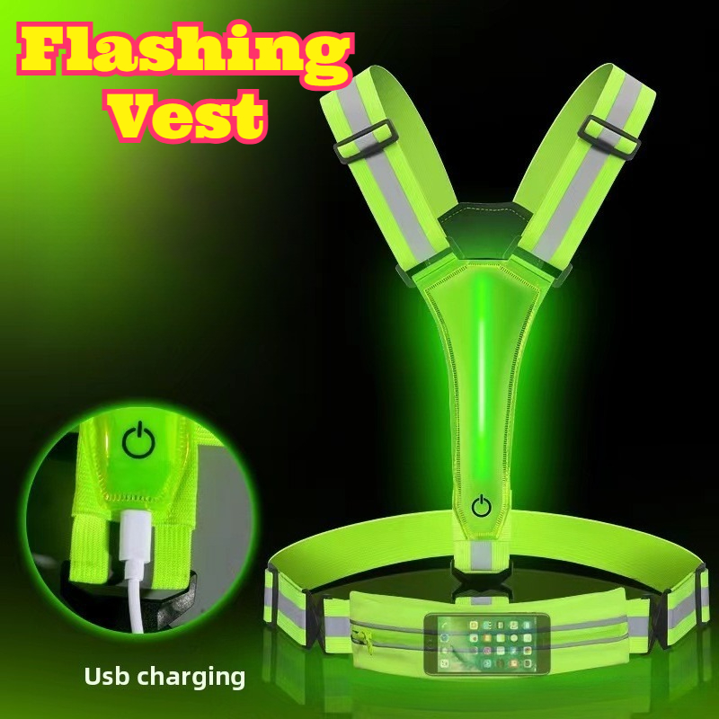 سترة عاكسة مضيئة بتقنية LED عا - مراجعة Reflective Vest Cycling وسعره