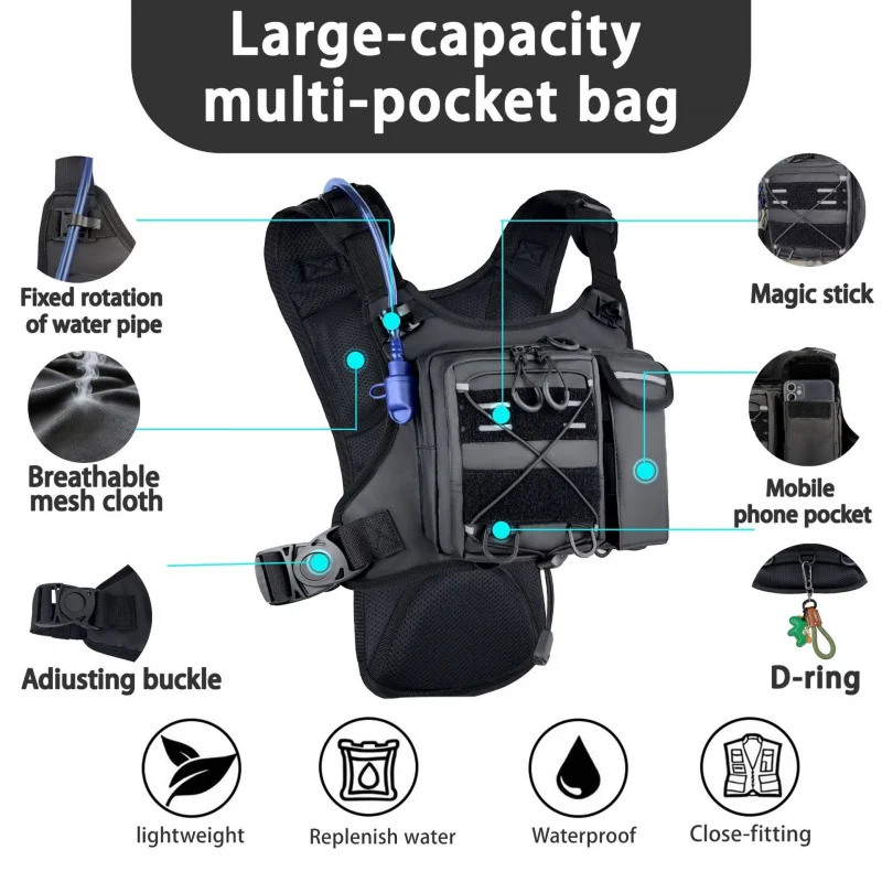 ​ حقيبة صدر تكتيكية عالية الجو - مراجعة Reflective Vest Cycling وسعره